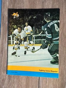 Minnesota Fighting Saints Official WHA Hockey Magazine Mike (Shakey) Walton - Picture 1 of 6