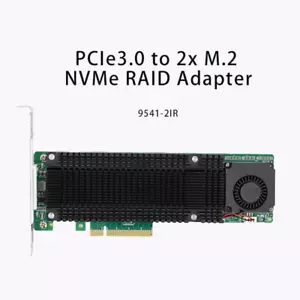 PCIe3.0 x8 to 2x M.2 NVMe Raid Adapter 2241-2IR - Picture 1 of 7