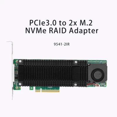 PCIe3.0 x8 to 2x M.2 NVMe Raid Adapter 2241-2IR - Image 1 of 4