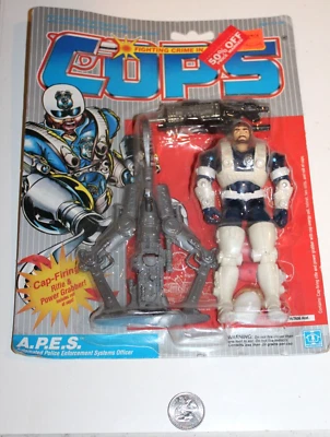Hasbro C.O.P.S. 1989 raro sellado nuevo N Crooks A.P.E.S. Figura de colección policías simios sin usar, en caja Foto 1 de 4