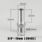 Stainless Steel Straight BSP Male Thread Fitting x Barb Hose Tail End Connector