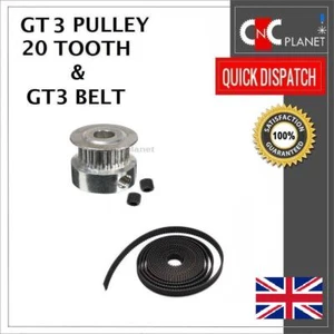 GT3 / 3GT Timing Pulley 20 Tooth 6.35 or 8mm Bore open length 6mm Wide GT3 Belt - Picture 1 of 15