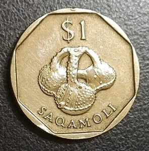 1995 FIJI $1 Dollar Cleaned Coin SAQAMOLI TRADITIONAL POTTERY WATER VESSEL KM 73 - Picture 1 of 2