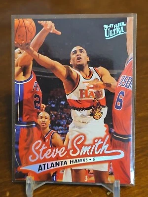 Steve Smith 1996-97 Fleer Ultra Basketball Card #5 Atlanta Hawks - Image 1 of 2