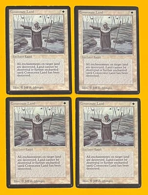 MTG CONSECRATE LAND (x 4) Beta (OldManMTG 006-561) - Image 1 of 2