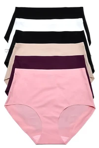 Lote 6 Calzoncillos Panty Corte Láser Sin Costuras Cubierta Completa Color Mezclado Talla S M L XL - Imagen 1 de 10