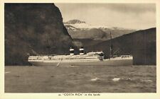 ss Costa Rica in the Fjords Ship Vintage Postcard 07.47