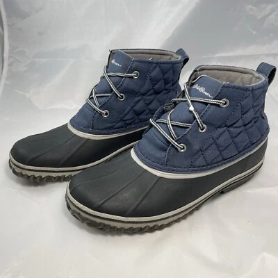 Eddie Bauer Hunt Pack Senderismo Pato Bota Para Mujer Talla 8 Azul Lona Acolchada para Clima Foto 1 de 4