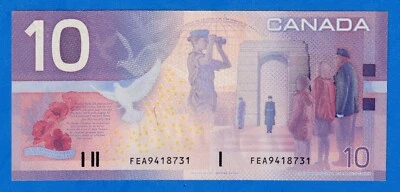 Canada $10 2001 - BC-63b / P-102b aUNC Replacement Note  FEA9418731 - Image 1 of 4