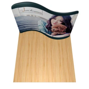 Fondo de tela de tensión con pantalla de pared posterior serpentina de 10 pies con gráficos personalizados - Imagen 1 de 8