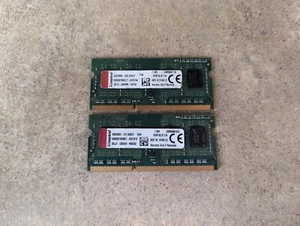 LOT OF 2 KINGSTON 4GB 1RX8 PC3L-12800 DDR3 1600 MHZ 1.35V SODIMM RAM I7-1(4) - Picture 1 of 6