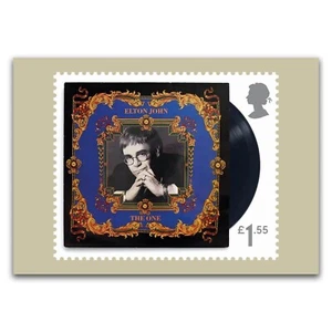 ELTON JOHN  THE  ONE  ALBUM ROYAL MAIL OFFICIAL MEMORABILIA Postcard MINT SUPERB - Picture 1 of 1