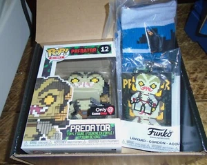 FUNKO POP 8-BIT #12 PREDATOR WITH LANYARD & SOCKS GAMESTOP EXCLUSIVE - Picture 1 of 3