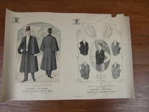 AFFICHE MODE 1908 LES MAITRES TAILLEURS PARIS FASHION (PETIT ECHO ILLUSTREE) M14 - Foto 1 di 2