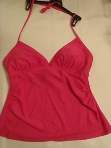 Joe Boxer M or L Choice Pink Swim Halter Swimsuit Top NWT Rouched Sides - Picture 1 of 2