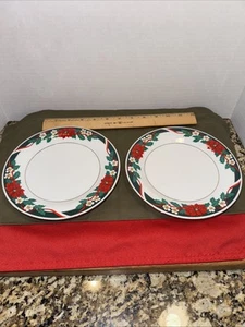 Fairfield Fine China Deck the Halls 7.5” Salad Dessert Bread Christmas Plate - Picture 1 of 7