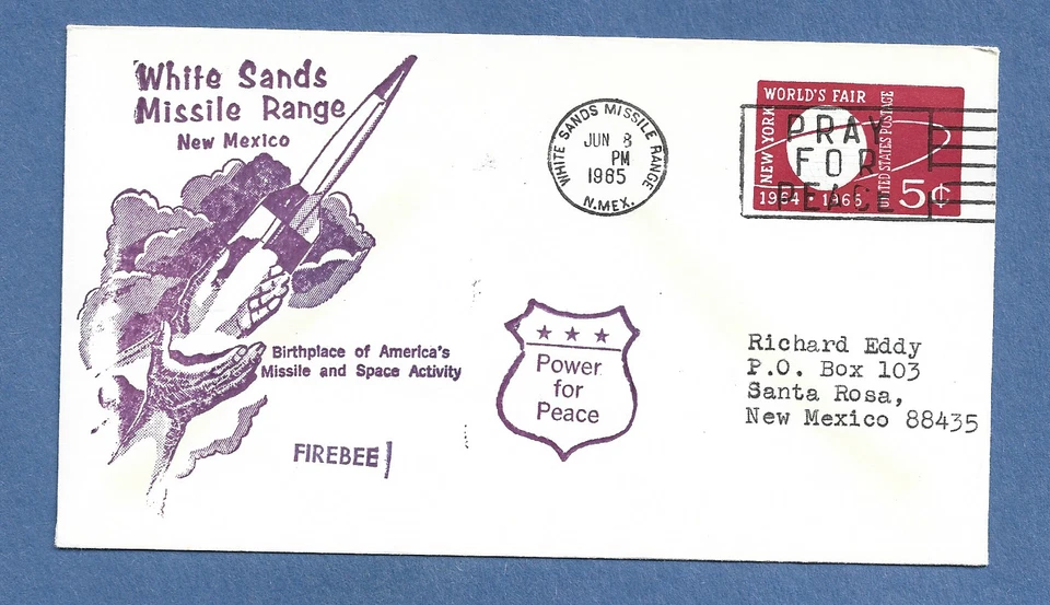 COHETE Firebee disparado junio 8,1965 arenas blancas alcance misiles cubierta espacial nasa Foto 1 de 1