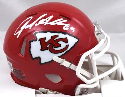 Minicasco de velocidad firmado por Jared Allen Kansas City Chiefs - Beckett con Holo *Blanco Foto 1 de 3