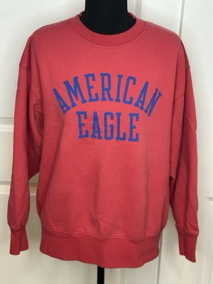 Sudadera roja cuello redondo American Eagle Outfitters para mujer talla XS Foto 1 de 4