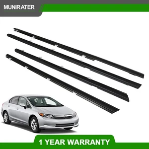 For 2012-2015 Honda Civic Outer Window Moulding Trim Weather Strips Seal New - Picture 1 of 9