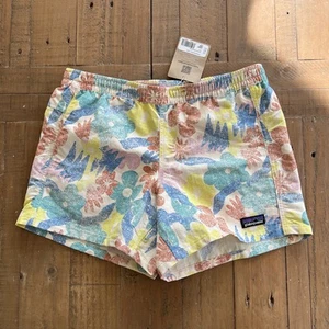 Patagonia Baggies Floral 4 Inch Inseam Quick Dry Pull On Shorts Kids Xl NWT - Picture 1 of 6