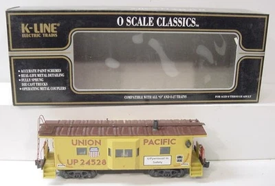 K-Line K612-2111 O Gauge Union Pacific Bay Window Caboose #24528 with Smoke EX - Image 1 of 4