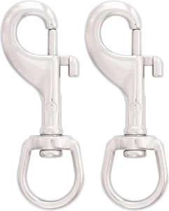 SHONAN 3.5 Inch Swivel Eye Snap Hook, 2 Pack Marine Grade Scuba Bolt Snap, Singl - Picture 1 of 7