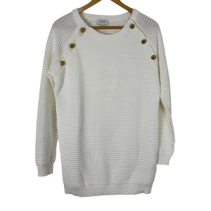 Seraphine NEW Amalia Maternity Nursing Ripple Sweater Size SM Cream Ivory Soft - Picture 1 of 10