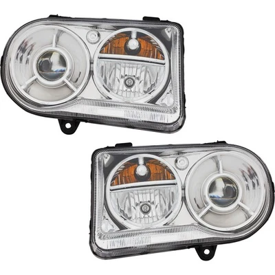 Headlight Set For 2005-2010 Chrysler 300 Sedan Driver and Passenger Side - Image 1 of 4