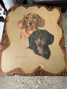 Vintage Robert Guzman Forbes Wonderful Dachshund (Weiner Dog) wood laminated - Picture 1 of 4