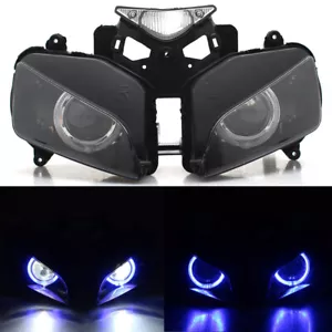 Proyector conjunto faros HID ojo de ángel azul para Honda CBR1000RR 2004-2007 - Imagen 1 de 19