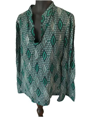 Tory Burch Sequins Embroidered  Tunic Blouse ( Size 10 ) - Image 1 of 4