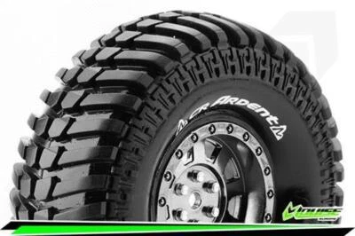 Louise CR-ARDENT 1-10 Crawler Reifen Fertig Verklebt Super Soft 1.9" Felgen Schw - Bild 1 von 2