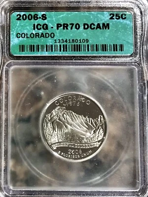 2006 S 25C Colorado State Quarter PR70DCAM  ICG - Image 1 of 2