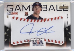 2014 Panini USA Baseball Box Set Game Ball Signatures /99 Jake Lemoine #2 Auto
