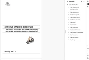 Manuale officina ITALIANO Piaggio Beverly 300 2008 - Foto 1 di 1