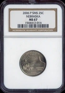 2006 Nebraska State Quarter NGC MS69 SMS Quality - Picture 1 of 2