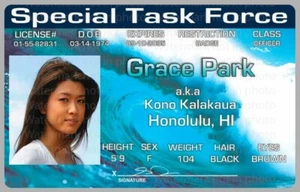 Hawaii Five-O Grace Park Kono Kalakaua Honolulu HI Lizenzkarte Neuheit Ausweis - Bild 1 von 1