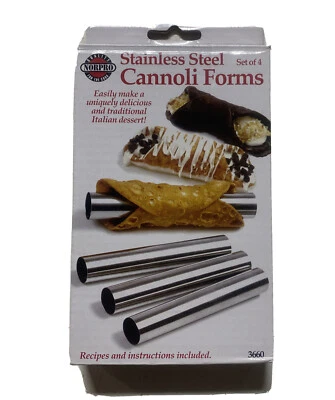 Stainless Steel Cannoli Forms set of four 4 Norpro item 3660 - Image 1 of 4