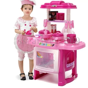 Kids Cooking Kitchen Toy Set Toddler Children Pretend Kitchen Role Play Food Set - Picture 1 of 12