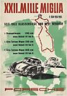 Original Vintage Poster PORSCHE MILLE MIGLIA 1955 Auto Racing German Text LINEN