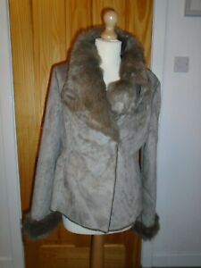 BNWT Faux  Suede Fur Lined  Jacket From TU at Sainsbury's - Size Medium