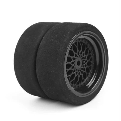4Pcs RC Foam Tires&Wheel Rims 12mm Hex Tyres For HSP HPI 1/10 On-road Racing Car - Image 1 of 4