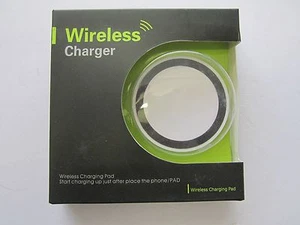 White Wireless Charging Transmitter Desktop Dock/Pad for ANY Phone - Picture 1 of 5