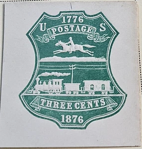 US Cut Square Sc U221, 3c green on white, Mint CV$30.00 (504CS24) - Picture 1 of 2