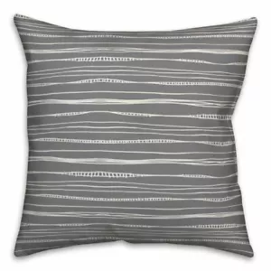 Zipcode Design - Burban - Wavy Lines Throw Pillow - Gray - Picture 1 of 2