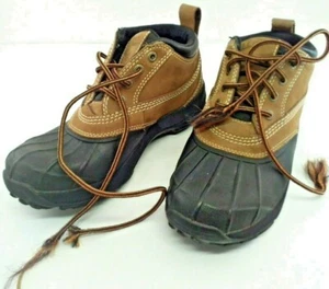 LL Bean Womens 7M Duck boots waterproof 4 eyes needs new laces - Picture 1 of 7