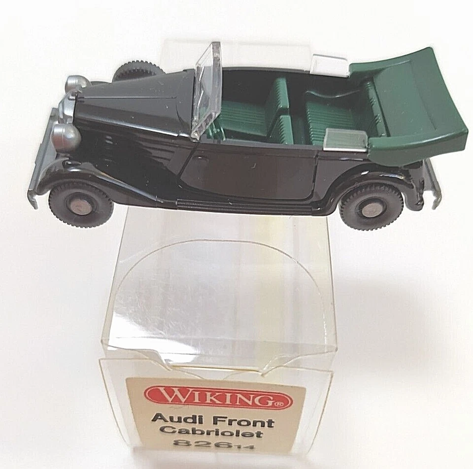 WIKING 1:87 H0 PLASTICA  AUTO AUDI FRONT CABRIOLET NERO E VERDE      ART 82614 - Immagine 1 di 1