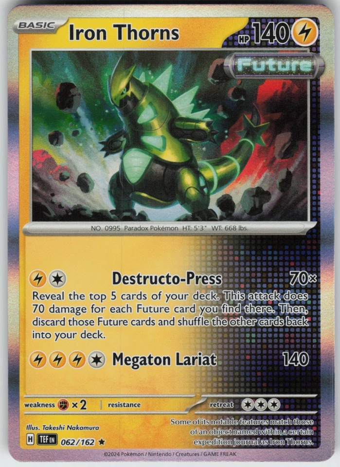 Holo Foil Iron Thorns 062/162 Rare SV05: Temporal Forces - Image 1 of 1