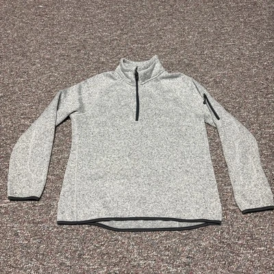 Avalanche Grey  Thermal Layering Fleece Collared 1/4 Zip Outdoor Jacket Large - Image 1 of 4